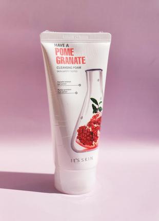 Пінка для вмивання з гранатом it's skin have a pomegranate cleansing foam2 фото