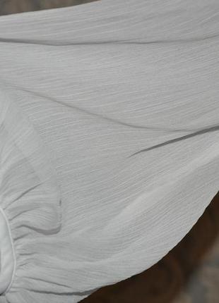 Нежная, белая  блузка zara c объемным рукавом5 фото