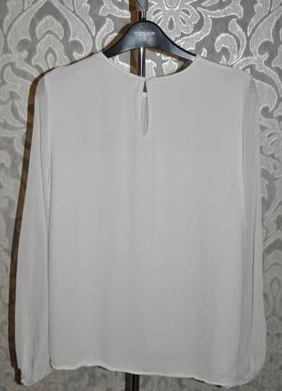 Нежная, белая  блузка zara c объемным рукавом3 фото