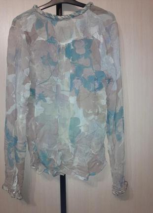 Нереальної краси брендовий блуза cream.р євр 40-42.віскоза7 фото
