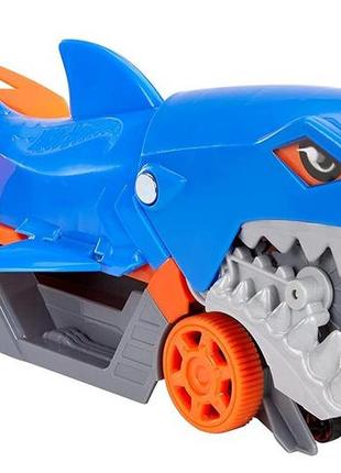 Ігровий набір хот вілс транспортер акула hot wheels shark chomp transporter gvg36