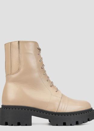 Ботинки высокие женские зимние бежевые натуральная кожа украина  limon - размер 36 (22,5 см)  (модель: