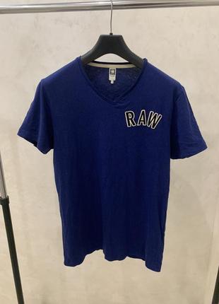 Футболка g-star raw синяя базовая