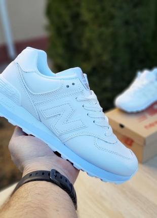 Женские кроссовки new balance 574 белые2 фото