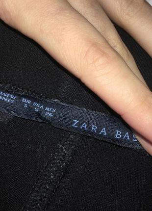 Штаны лосины zara чёрные4 фото