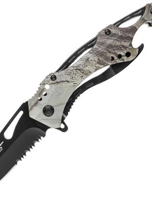 Спасательный складной нож для выживания joker серебристый jkr724