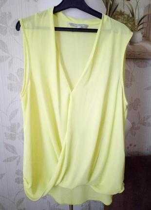 Красивая блуза лимонного цвета размер м