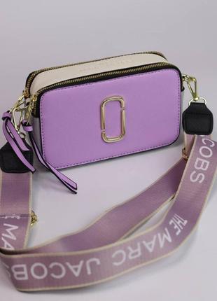 Сумочка marc jacobs logo lilac/white