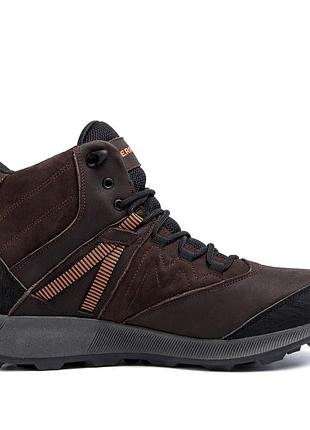 Мужские зимние кожаные ботинки merrell brown