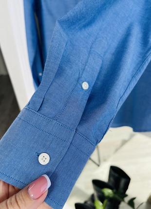 Gant  голубая рубашка с длинным рукавом3 фото