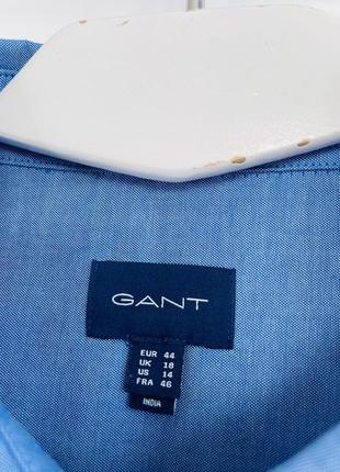 Gant  голубая рубашка с длинным рукавом8 фото