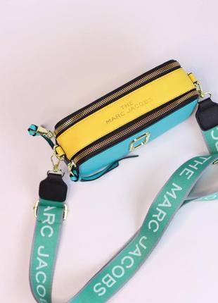 Сумочка marc jacobs logo turquoise/yellow3 фото