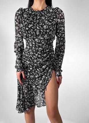 Дуже красива шифонова сукня "адель" на трикотажній підкладці. якість люкс розмір: xs, s, m матеріал:8 фото