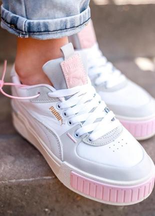 Кросівки кеди puma cali sport mix white - marshmallow кроссовки кеды4 фото