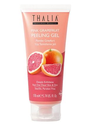 Відновлюючий гель-пілінг для обличчя з екстрактом рожевого грейпфрута thalia, 170 мл3 фото