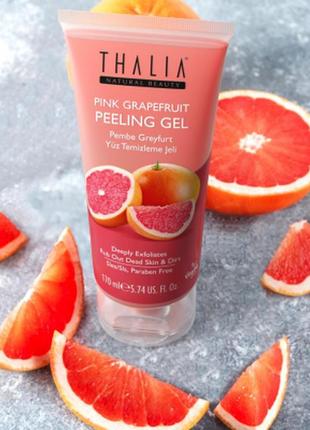 Відновлюючий гель-пілінг для обличчя з екстрактом рожевого грейпфрута thalia, 170 мл2 фото