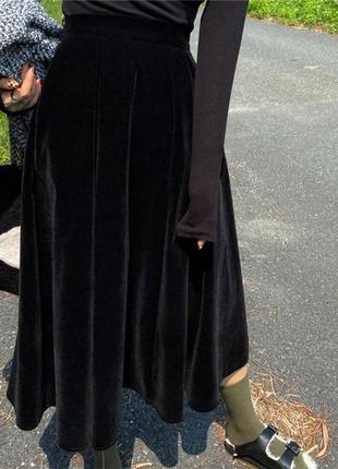 Стильная велюровая юбка туречина 🇹🇷