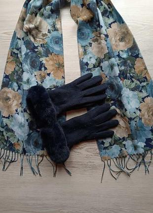 Шерстяные очень теплые перчатки