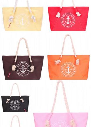 Вместительная женская повседневная сумка с морской тематикой10 фото