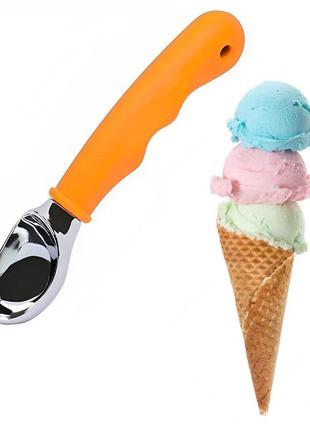 Ложка с силиконовой ручкой для мороженого, бисквитного теста, замороженного йогурта 18 см1 фото