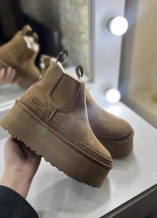Ugg (коричневые на высокой подошве 5 см)