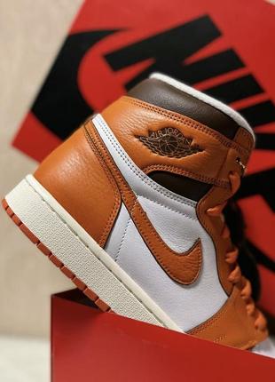 Кроссовки nike air jordan 1 retro high og starfish найк джордан ретро оригинал8 фото