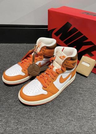 Кроссовки nike air jordan 1 retro high og starfish найк джордан ретро оригинал9 фото