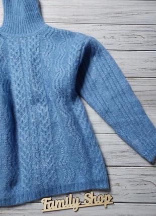 Женский вязаный свитер, мохеровый теплый свитер6 фото