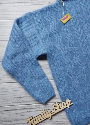 Женский вязаный свитер, мохеровый теплый свитер7 фото