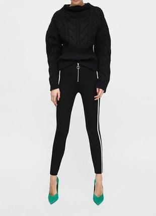Актуальные утягивающее брюки zara с лампасами плотные лосины леггинсы2 фото