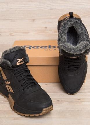 Мужские зимние кожаные ботинки reebok6 фото