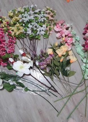 Распродажа искусственных цветов латексные орхидеи, латексная магнолия7 фото