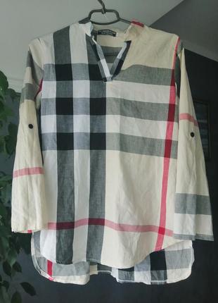 Блуза в принт burberry