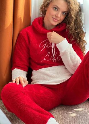 Червона піжамка тедді/костюм для дому7 фото