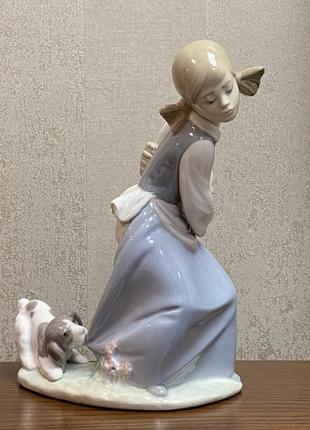 Порцелянова статуетка lladro «ігриовий цуценя».1 фото