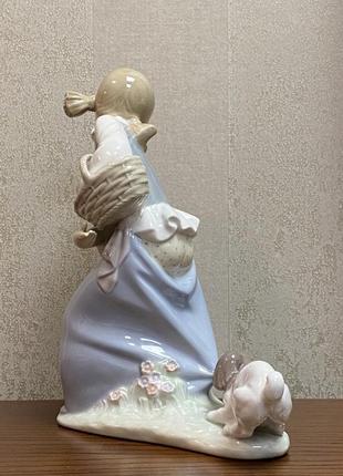 Фарфоровая статуэтка lladro «игривый щенок».5 фото