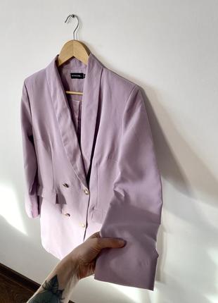Красивый удлиненный двубортный пиджак от prettylittlething🌿2 фото