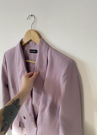 Красивый удлиненный двубортный пиджак от prettylittlething🌿6 фото