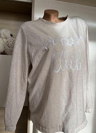 Пижамная кофта домашняя женская одежда флис l-xl