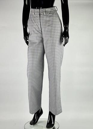 Брюки в клетку с завышенной талией в стиле cos max mara sandro maje pinko