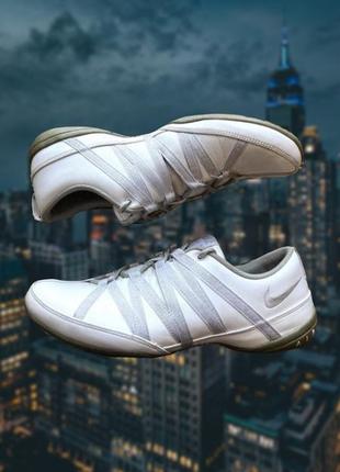 Кожаные кроссовки nike air оригинальные белые,