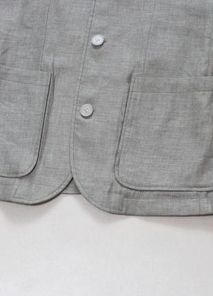 Классный приталенный льняной (60%) блейзер с накладными карманами от donna karan dkny4 фото