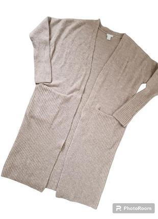 Бежевый кардиган прямого кроя от h&amp;m