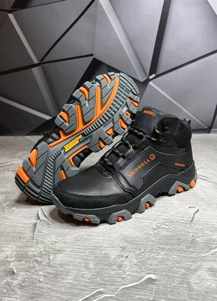 Зимові чоловічі шкіряні черевики/кросівки merrell