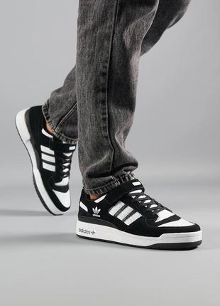 Чоловічі кросівки adidas forum 84 low / адідас / демісезонні / весняні, літні, осінні / взуття / шкіра, замша, нубук / білі, чорні, сірі