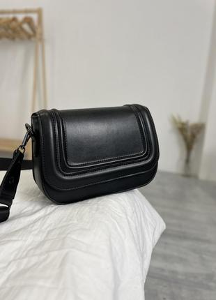 Жіноча сумка з еко-шкіри чорна обʼємна, містка в стилі zara3 фото