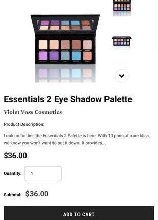 Профессиональная палетка violet voss essentials 2 eye shadow palette2 фото