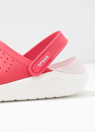 Крокс лайтрайд клог коралові crocs literide clog poppy/white6 фото