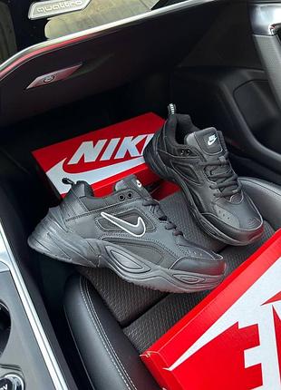 Чоловічі кросівки gray nike m2k tekno fleece / найк / утеплені / зимові / взуття / шкіра, фліс / чорні, білі, сірі