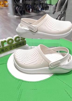 Крокс лайтрайд клог білі crocs literide clog almost white